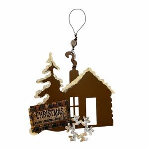 Rustic Brown Metal Christmas Home Decor Accent Ornament